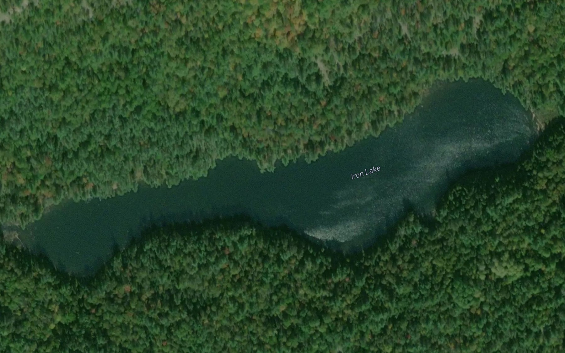 Satellite map of the Iron Lake