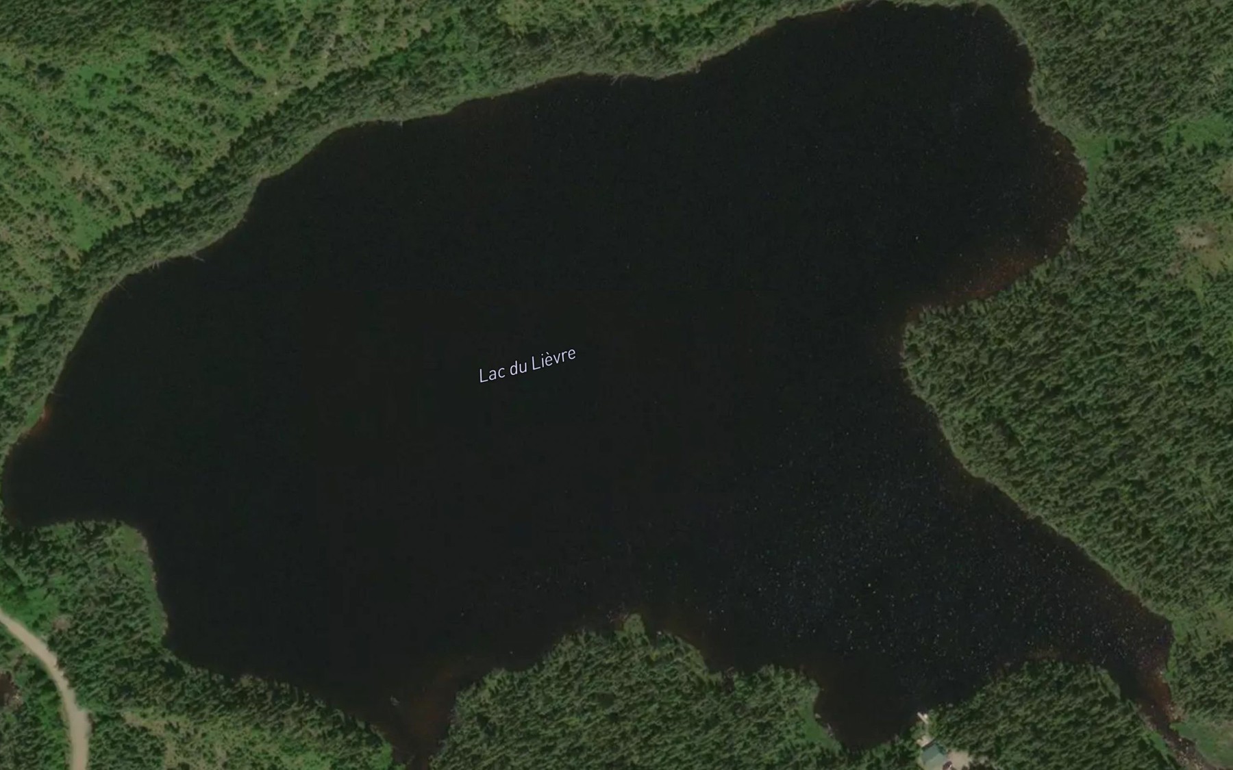 Satellite map of the Lac du Lievre