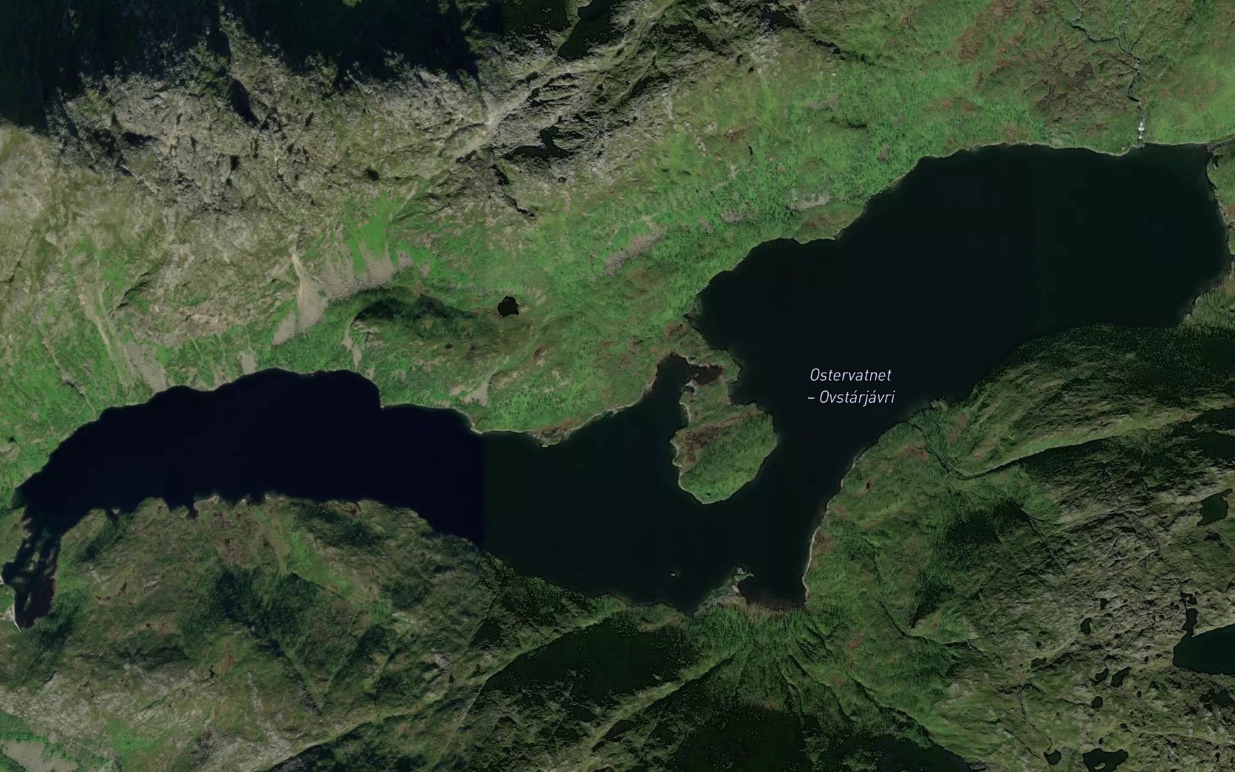 Satellite map of the Ostervatnet