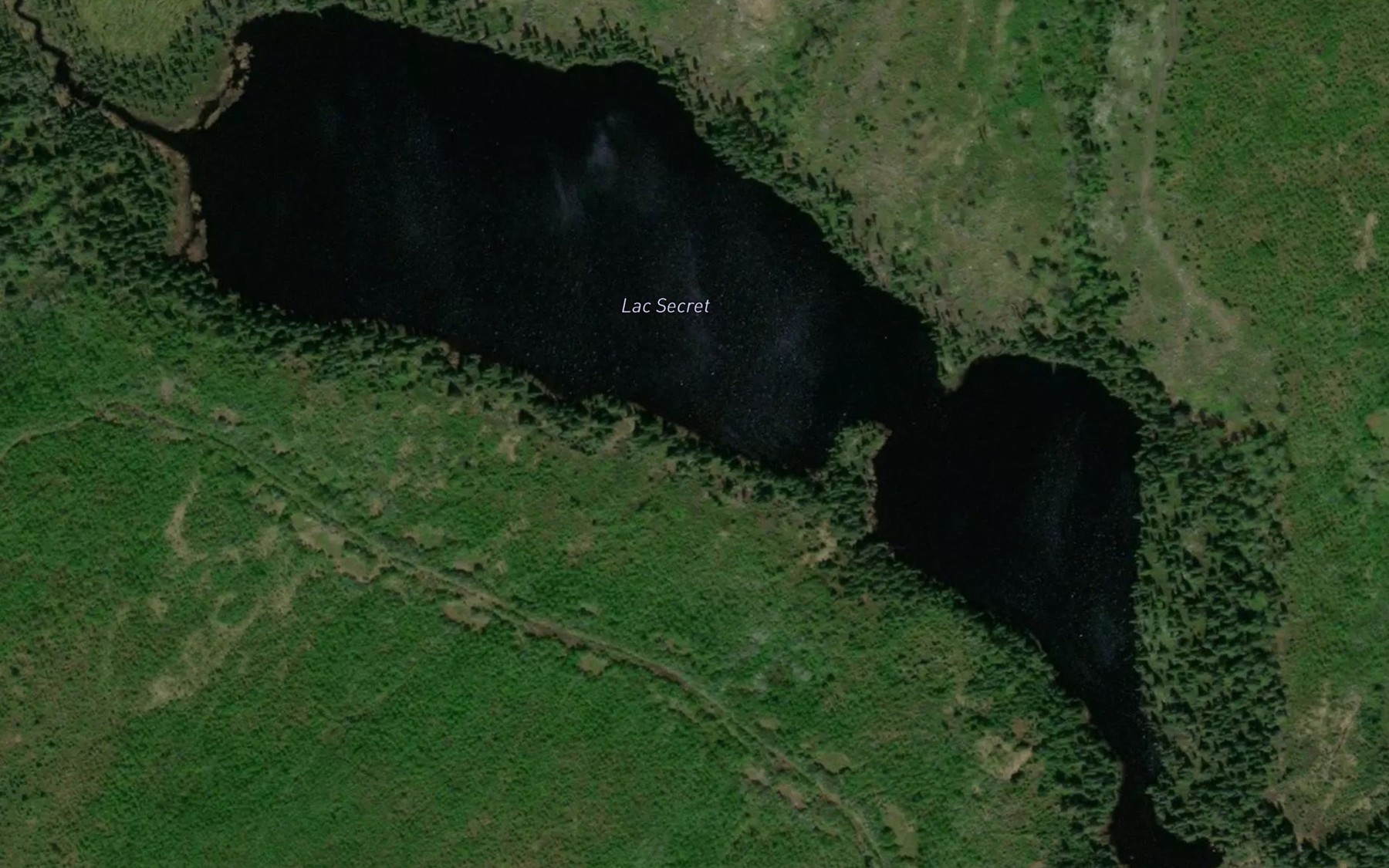 Satellite map of the Lac Secret