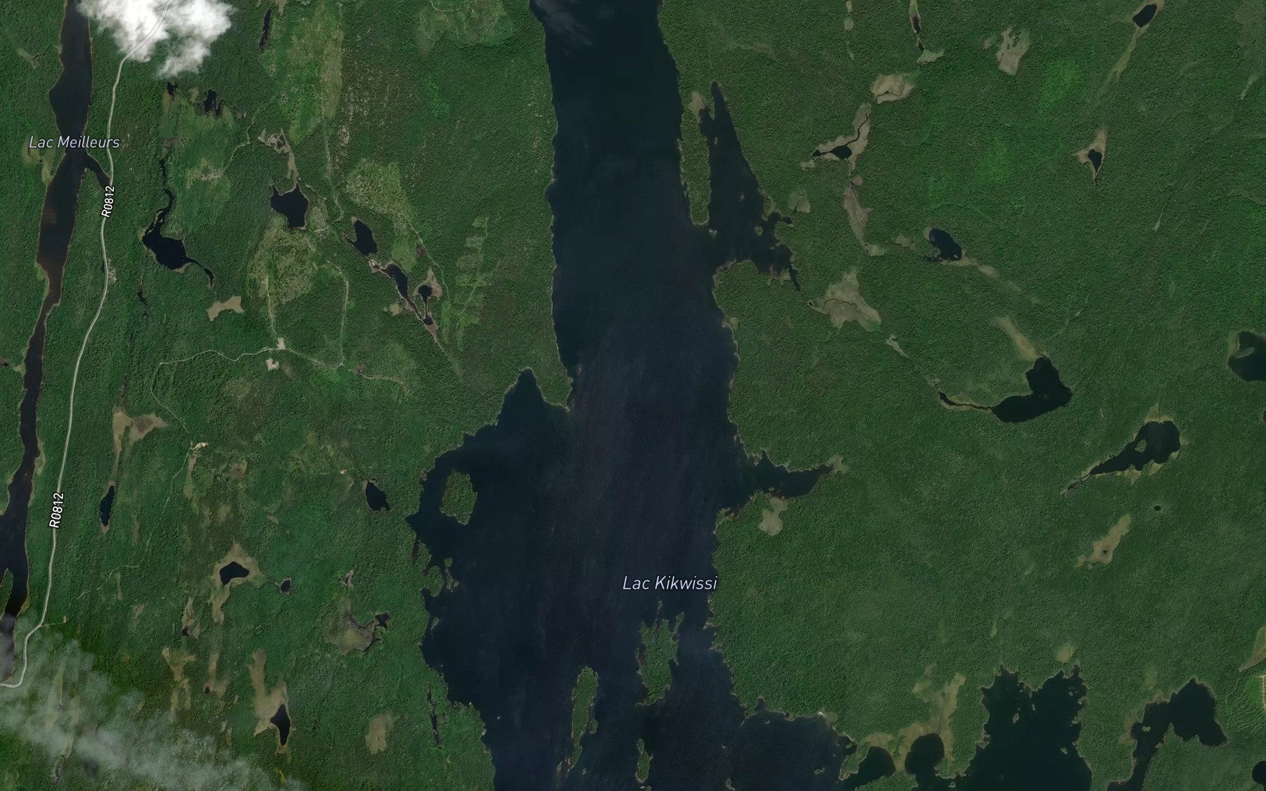 Satellite map of the Lac Kikwissi