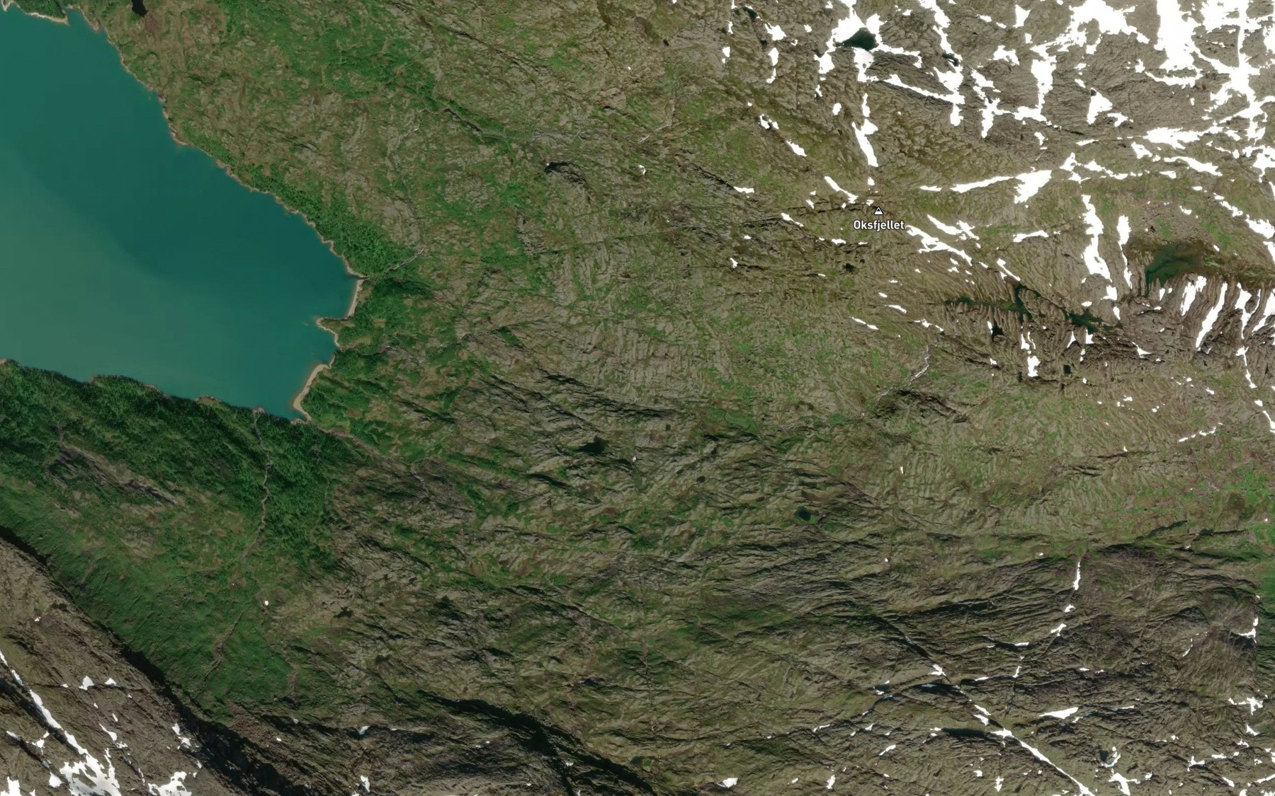 Satellite map of the Midtielva