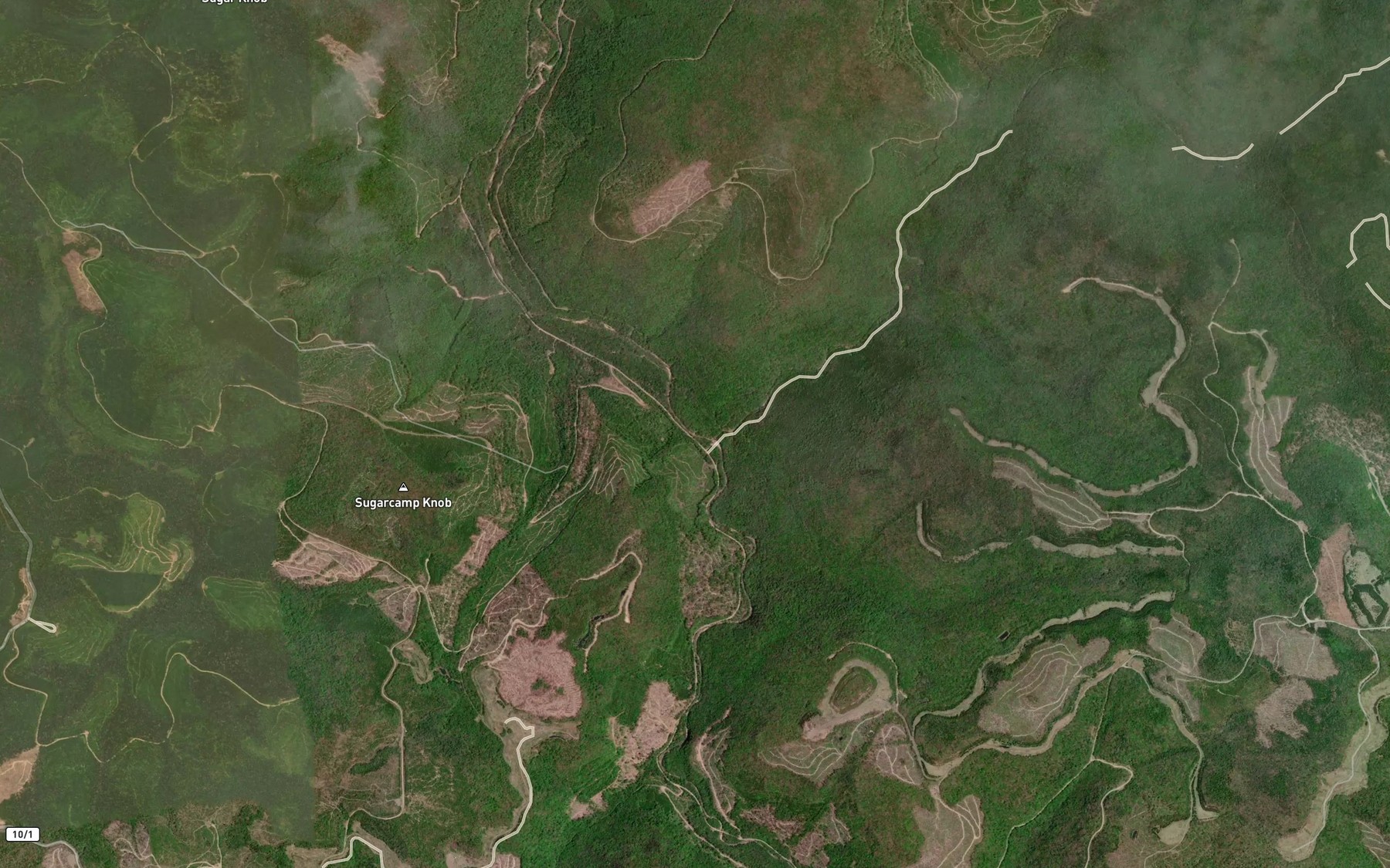 Satellite map of the Rocky Run