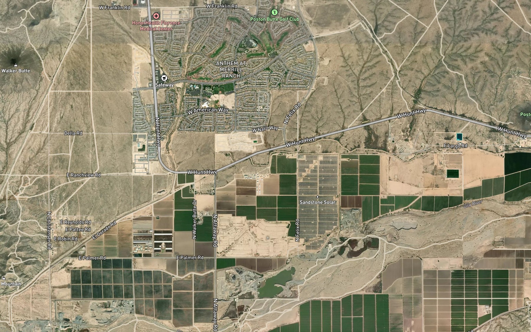 Satellite map of the North Side Canal