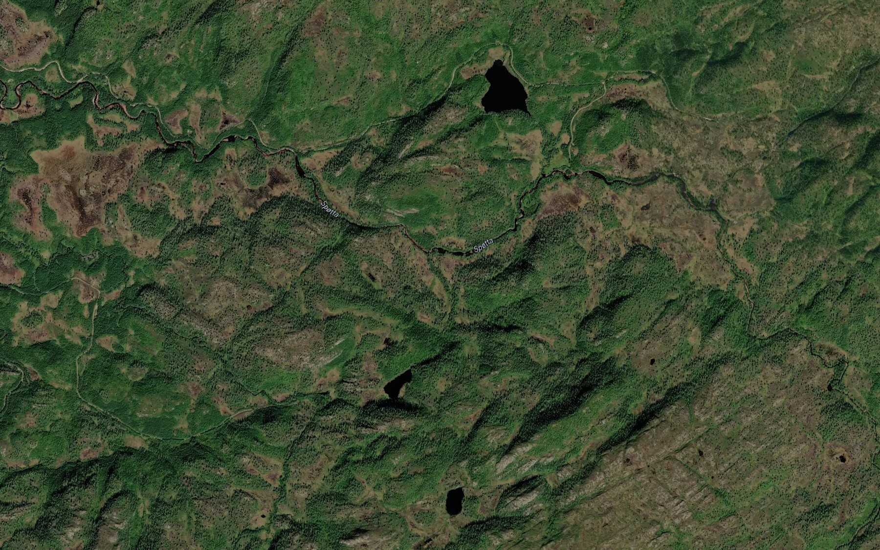 Satellite map of the Kroptjonnbekken