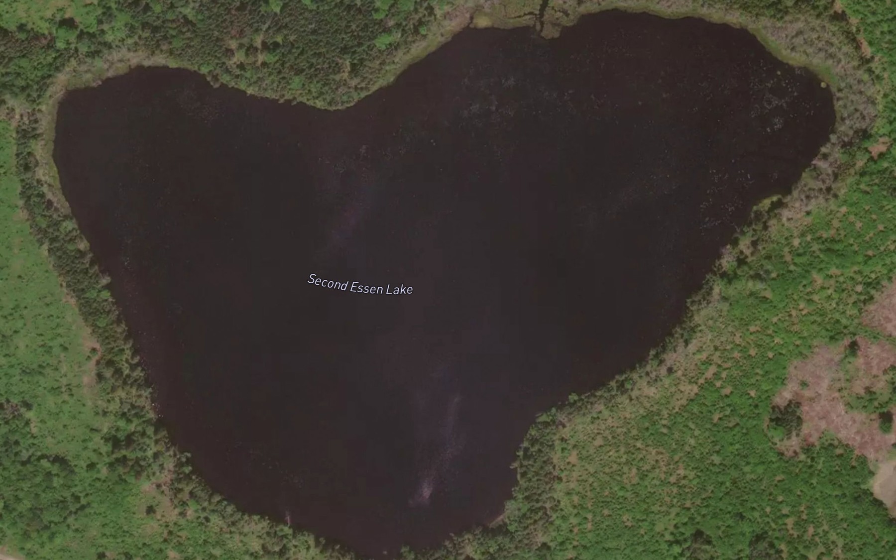 Satellite map of the Second Essen Lake
