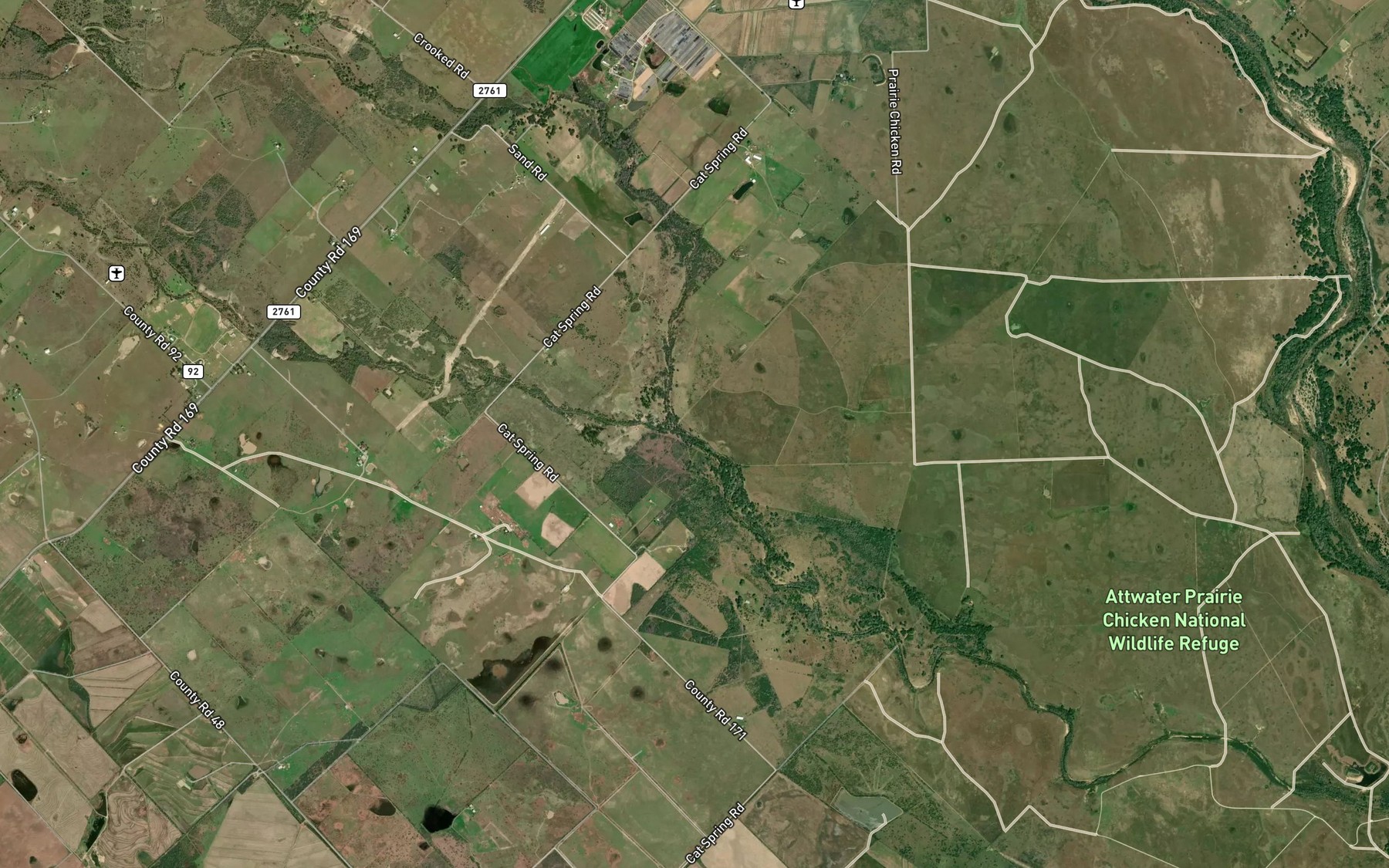 Satellite map of the Church Creek