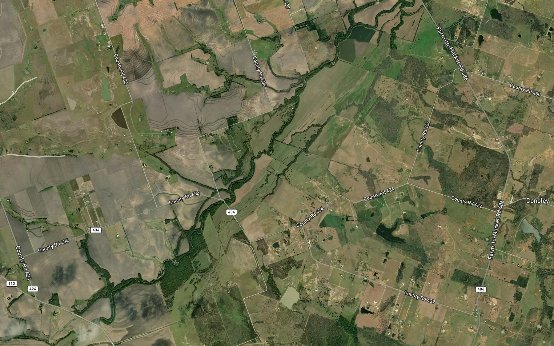Satellite map of the Long Branch