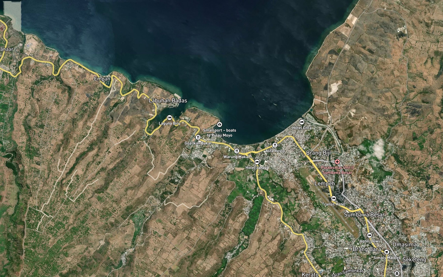 Satellite map of the Brang Bangkong