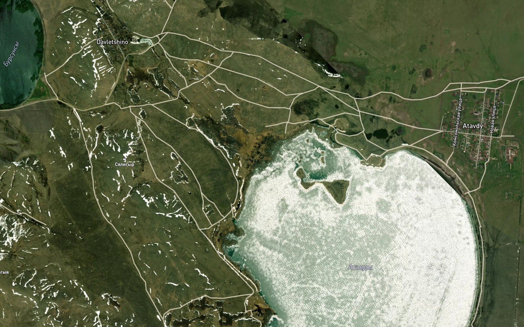 Satellite map of the Uzyak