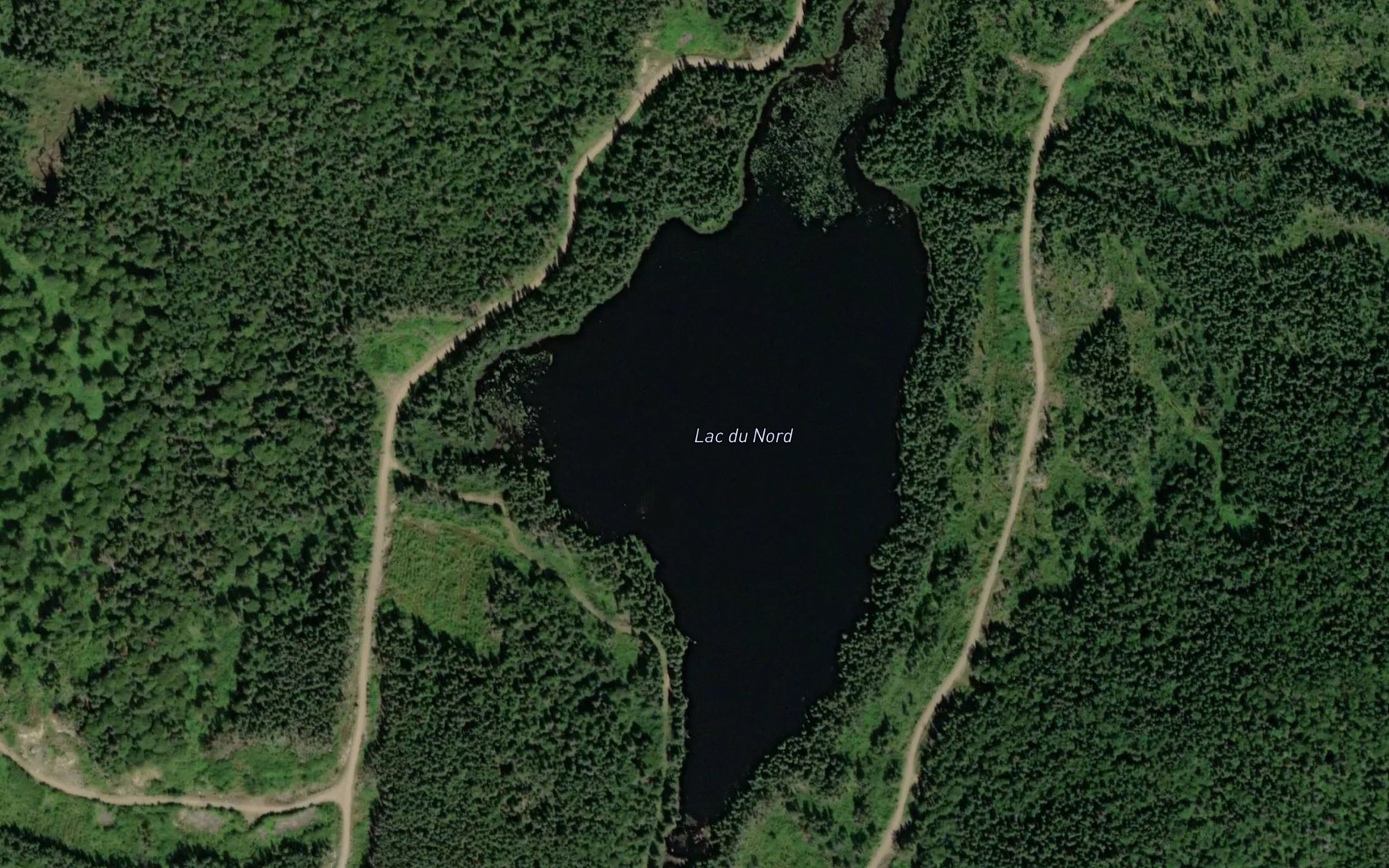 Satellite map of the Lac du Nord