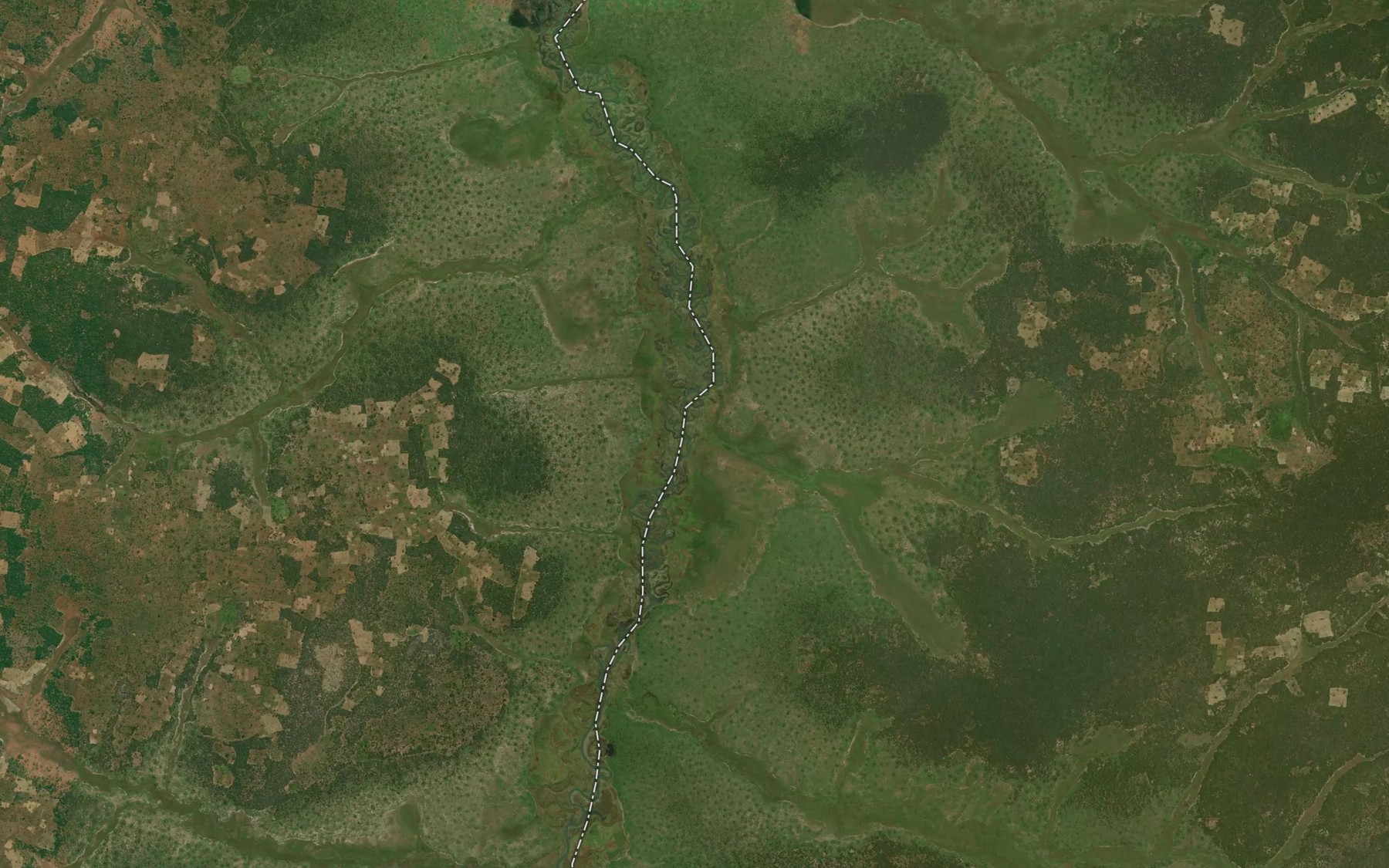 Satellite map of the Tchihongo