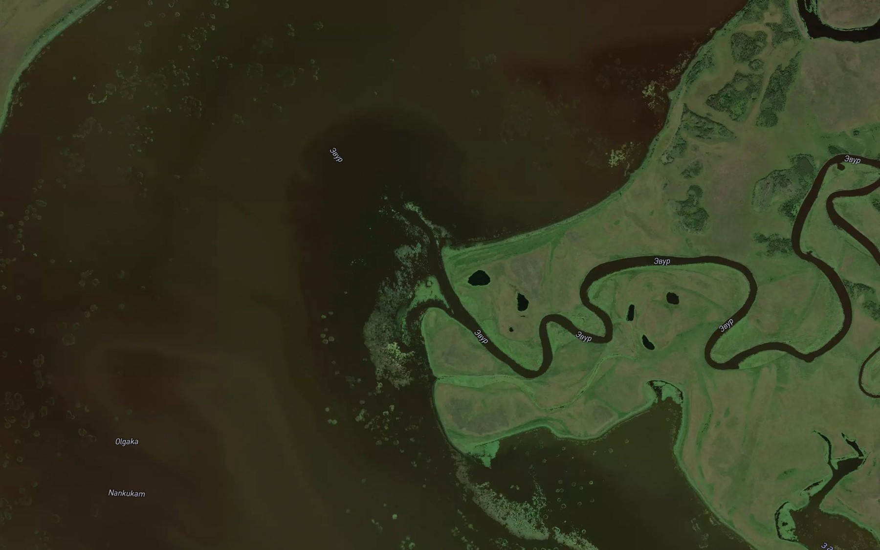 Satellite map of the Evur