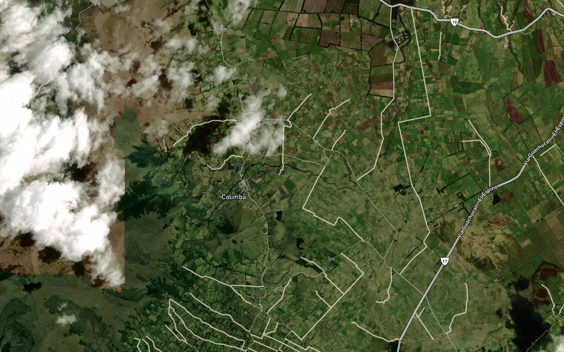 Satellite map of the Quebrada Son Javier