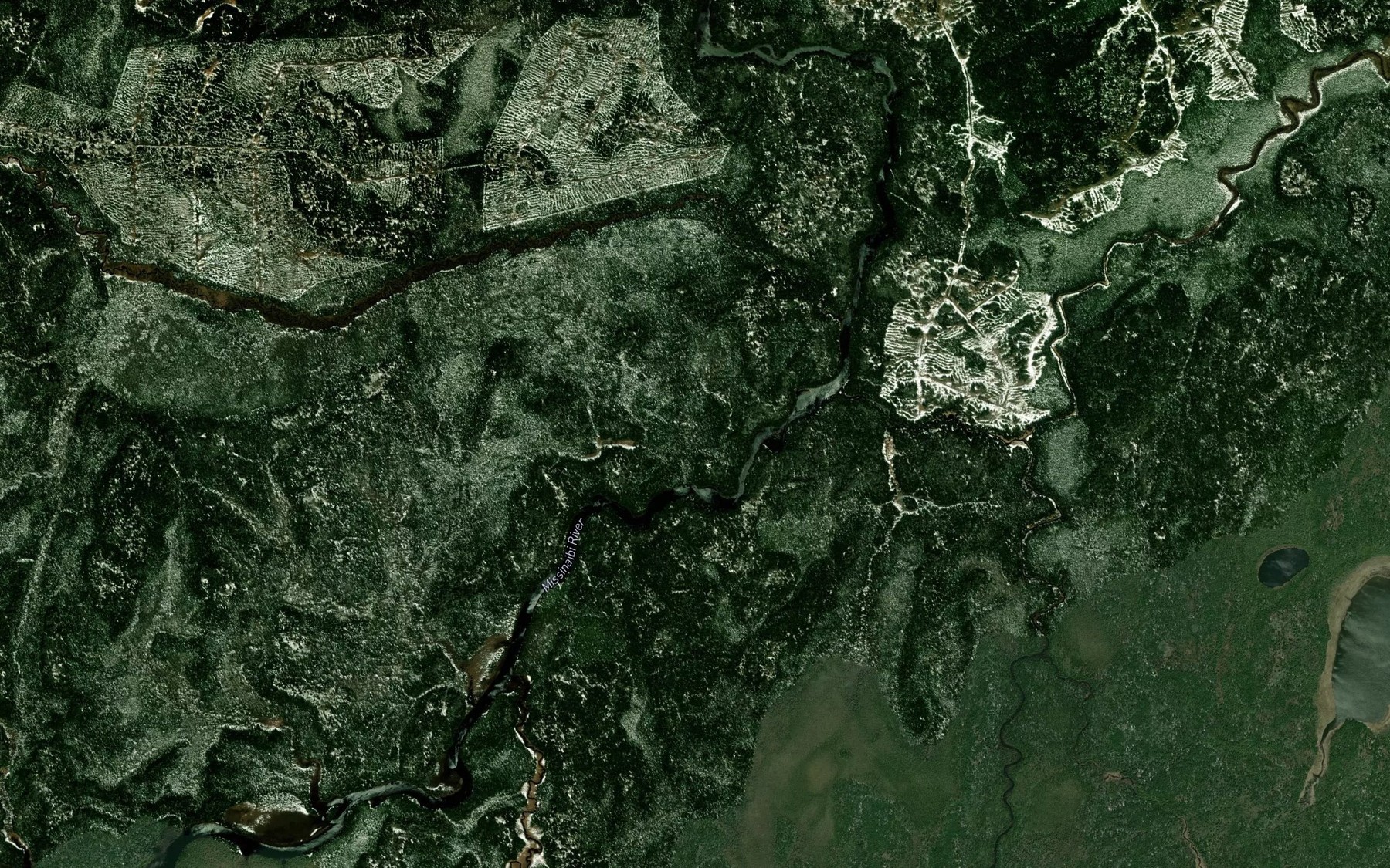 Satellite map of the Long Rapids