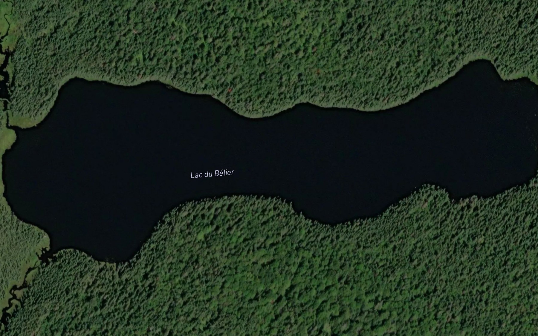 Satellite map of the Lac du Belier