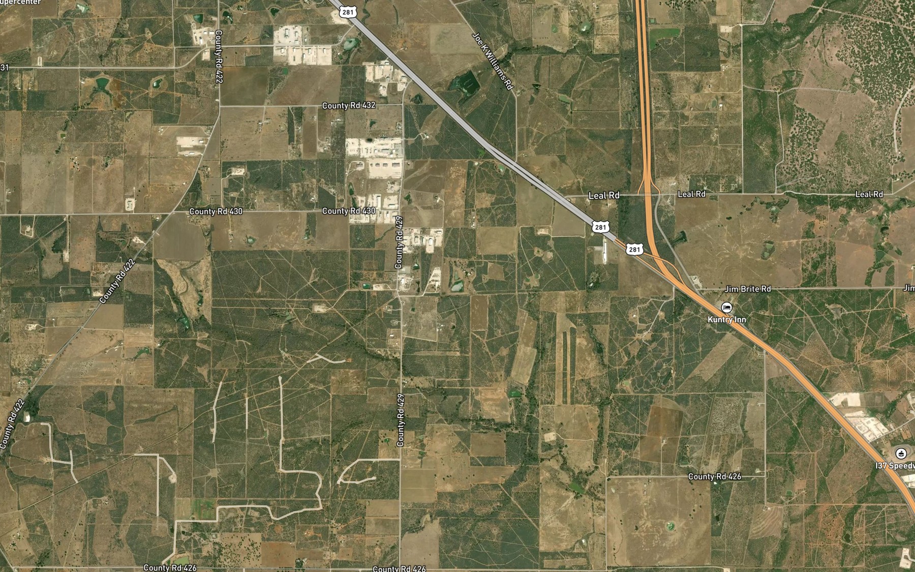 Satellite map of the Quillian Lake