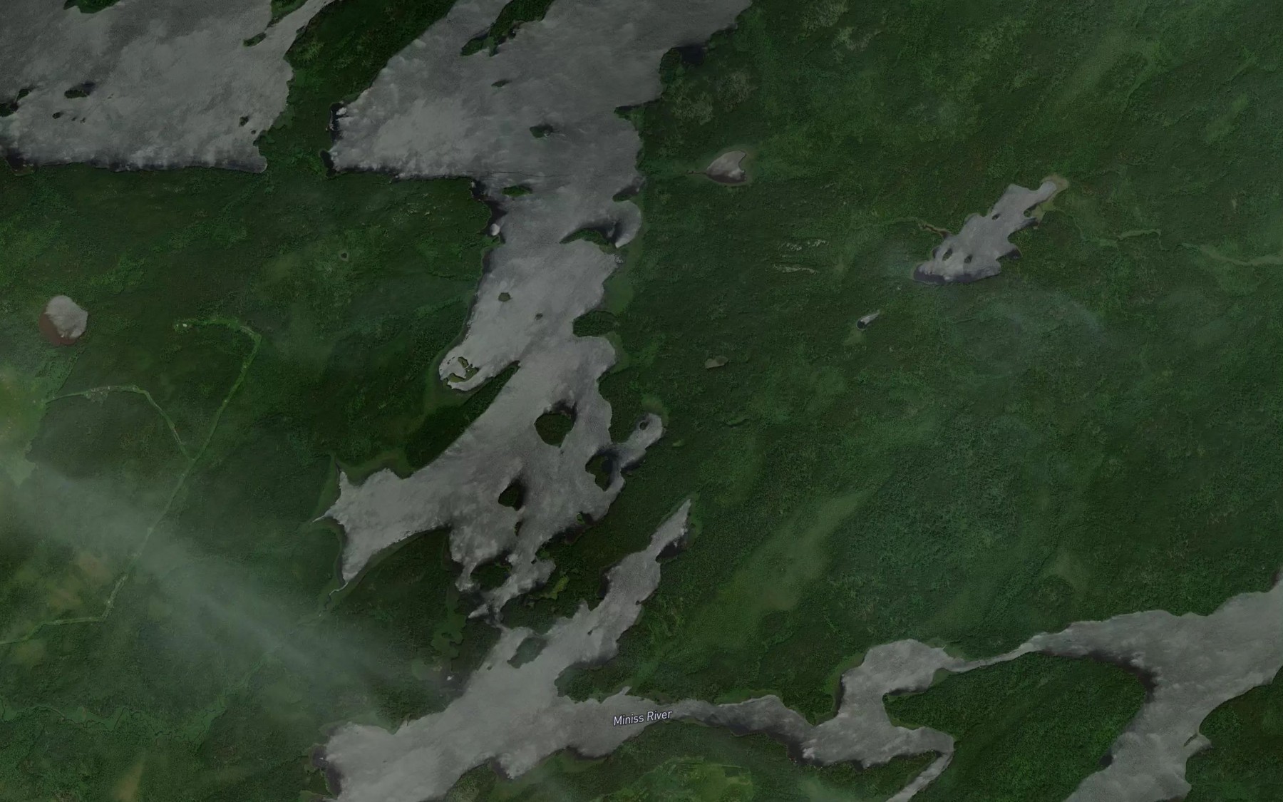 Satellite map of the Miniss Bay