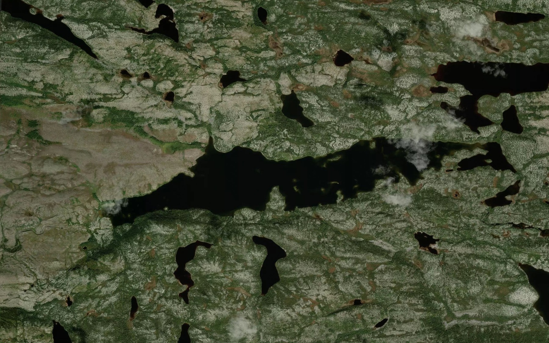 Satellite map of the Lac Kachinuskumikach