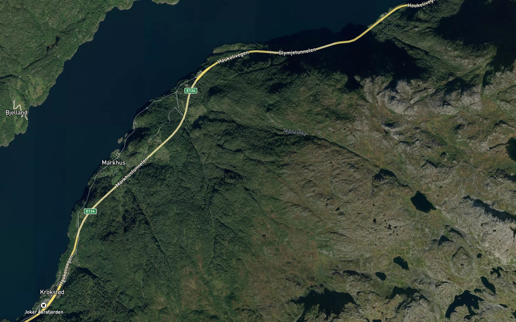 Satellite map of the Fjellbekken
