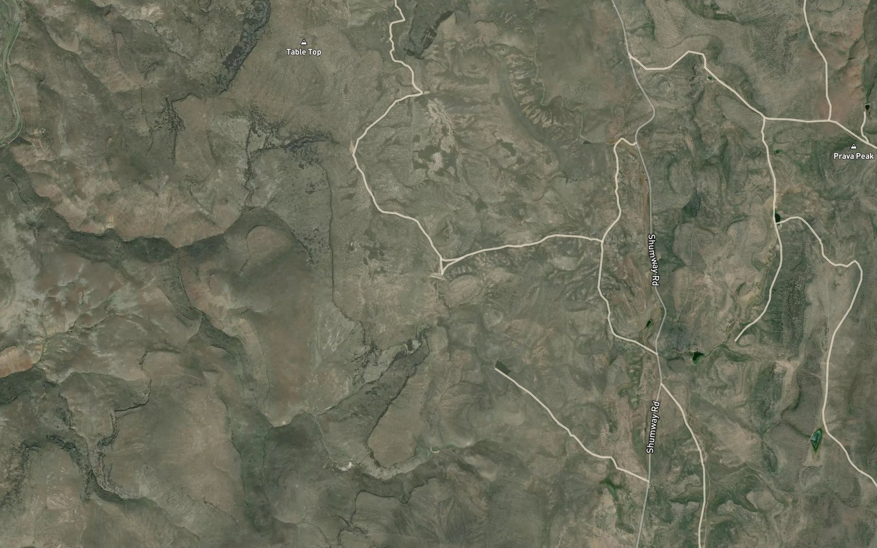 Satellite map of the Fenton Flat Reservoir