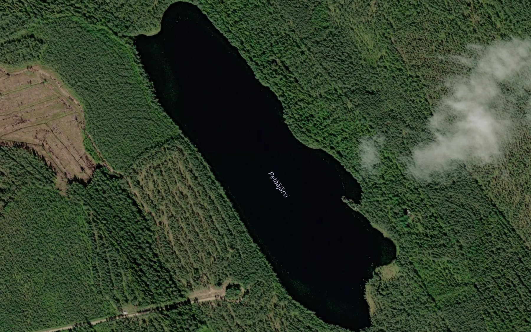 Satellite map of the Petaajarvi
