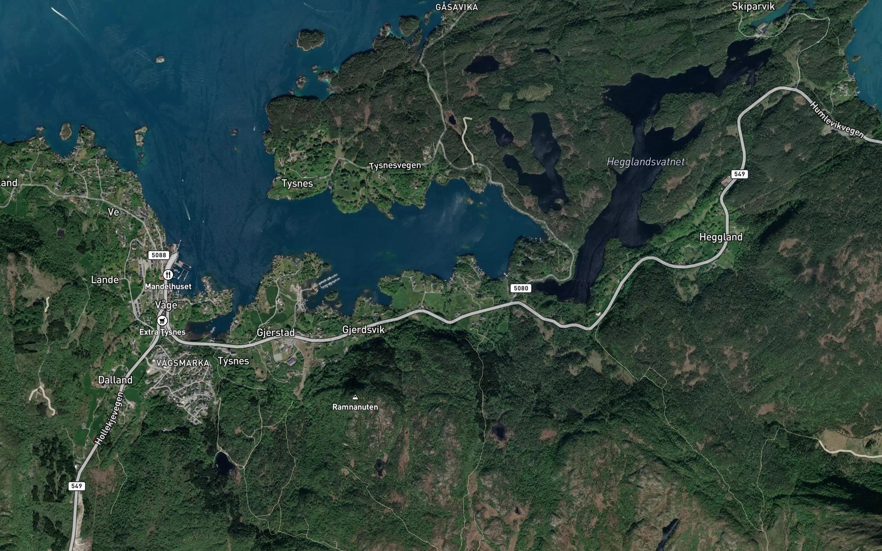 Satellite map of the Jektavika