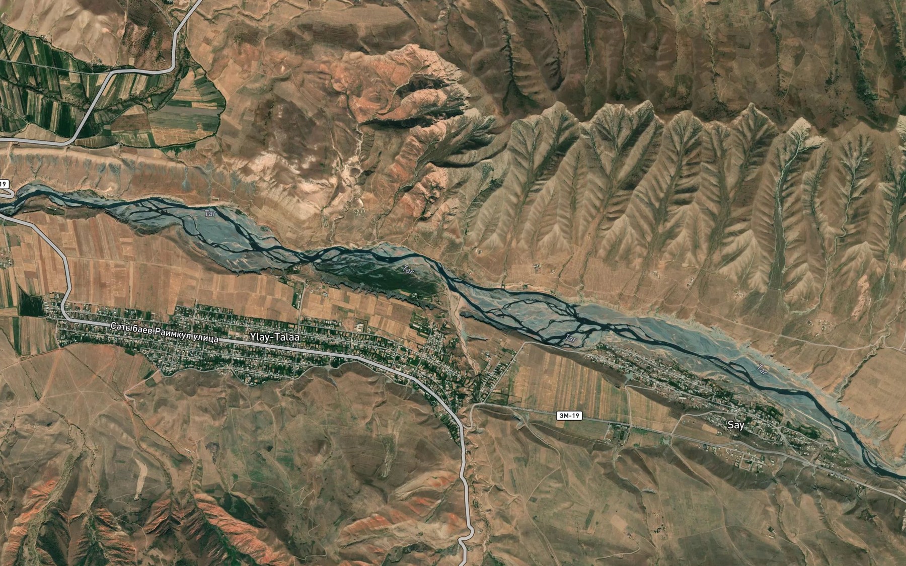 Satellite map of the Kyzyl-Suu