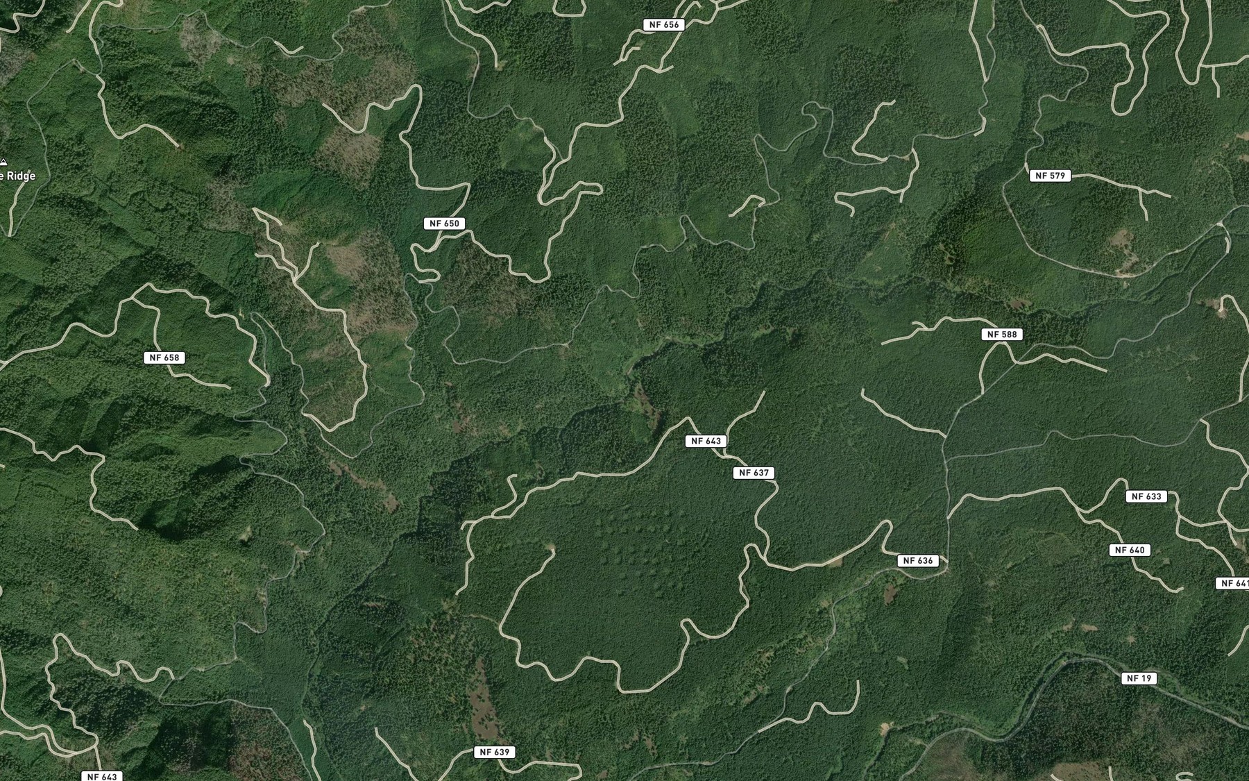 Satellite map of the Mill Creek