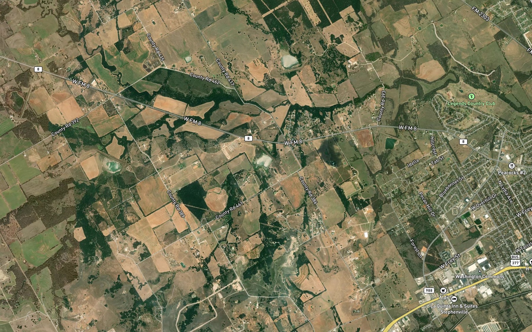 Satellite map of the Soil Conservation Service Site 12 Reservoir