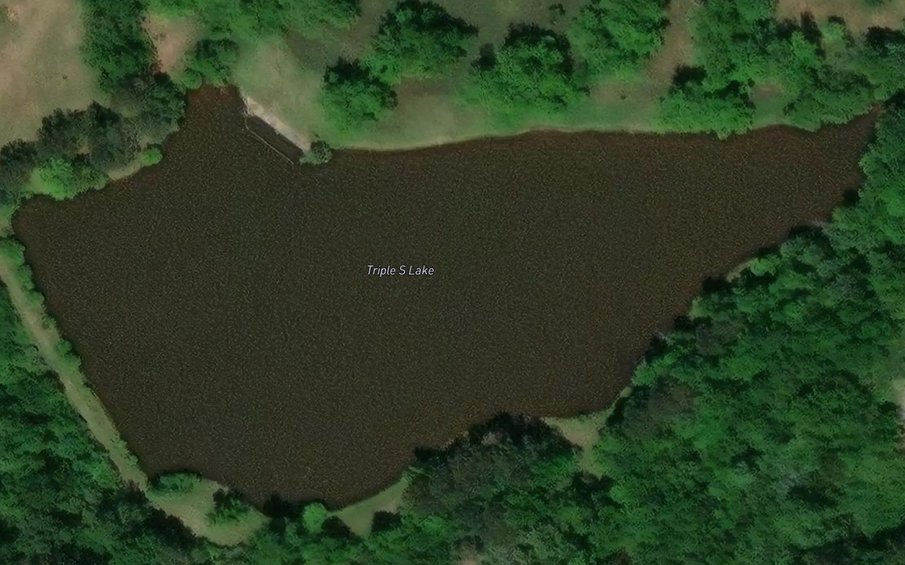 Satellite map of the Triple S Lake