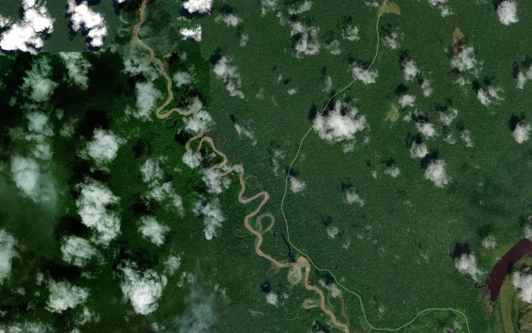 Satellite map of the Kanibil River