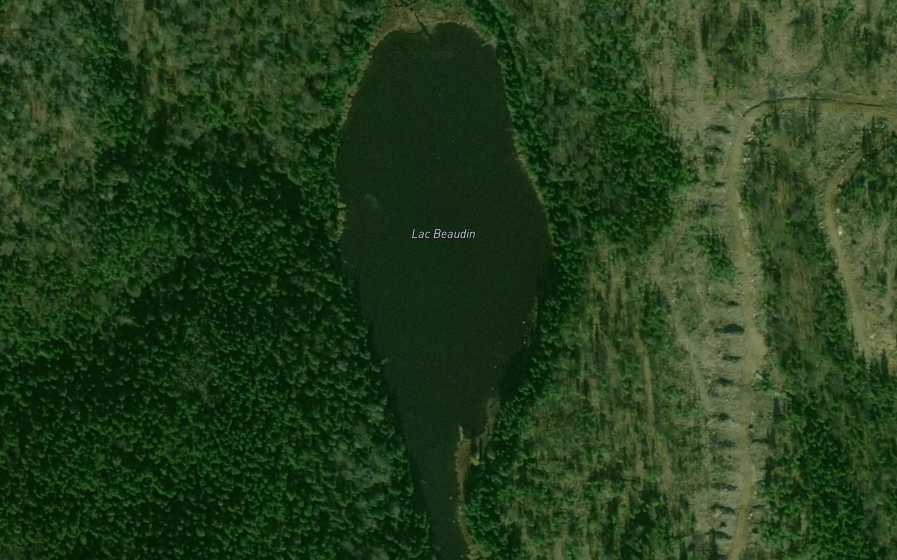 Satellite map of the Lac Beaudin
