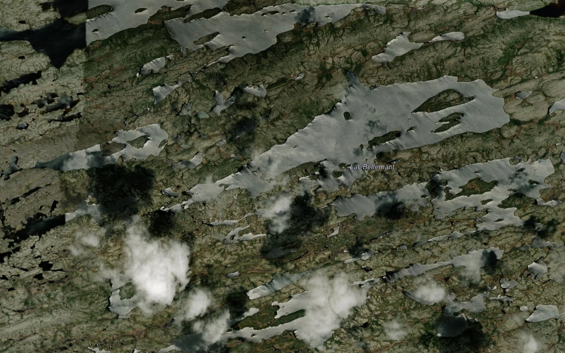 Satellite map of the Lac Bellemant
