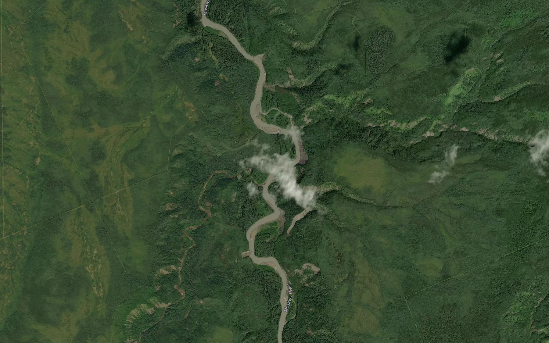 Satellite map of the Kluachesi Creek