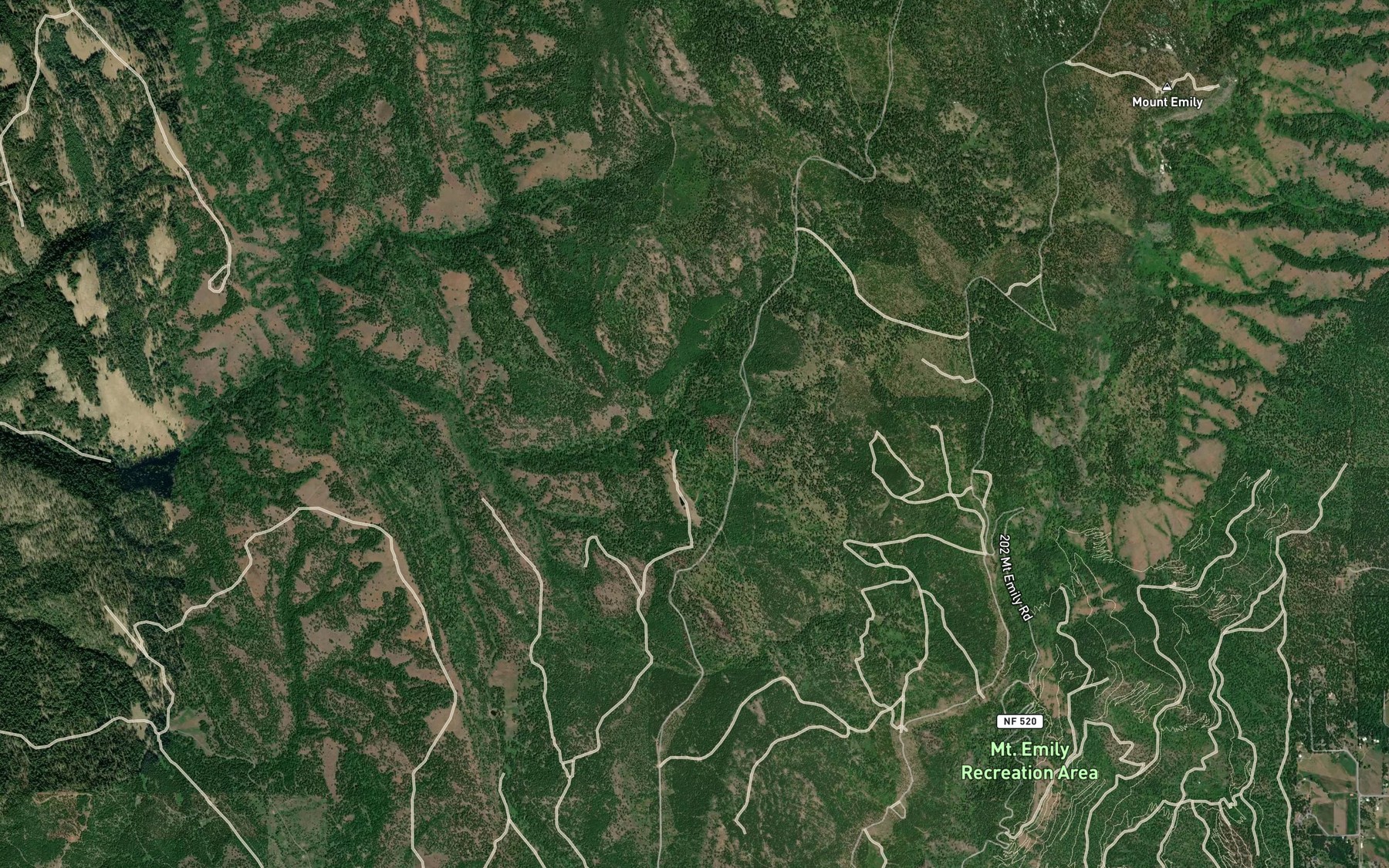 Satellite map of the Tie Spring