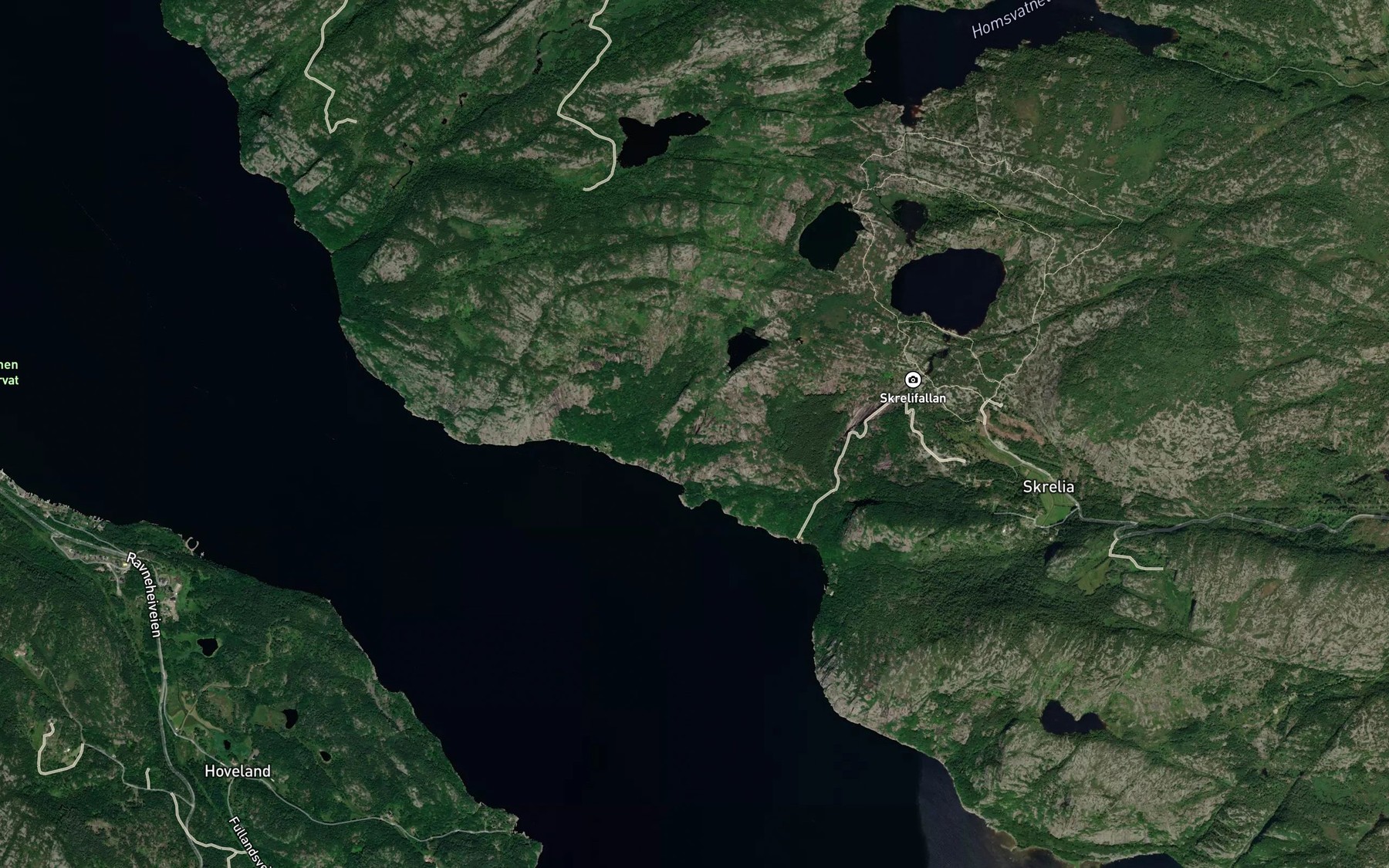 Satellite map of the Langkombekken
