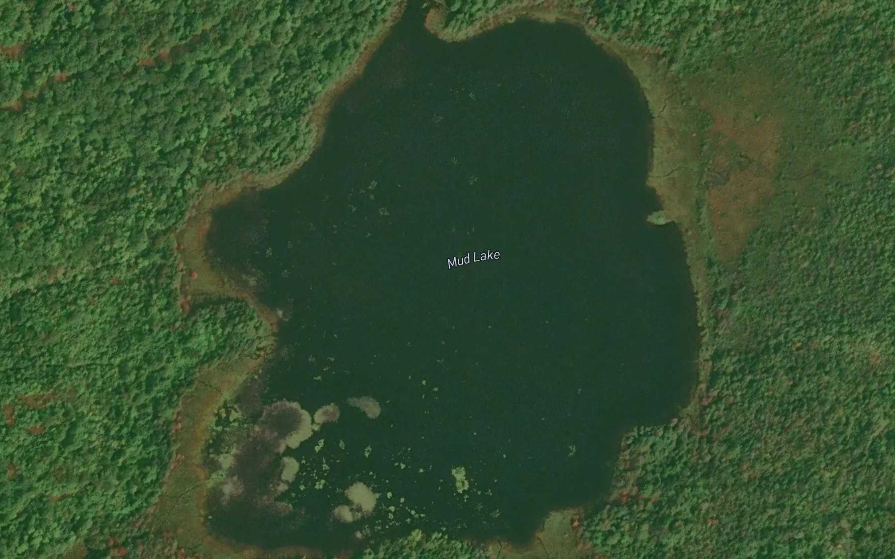 Satellite map of the Mud Lake