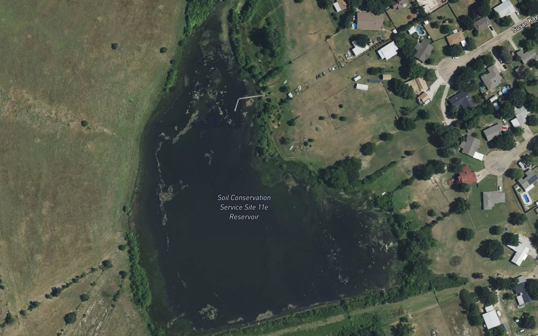 Satellite map of the Soil Conservation Service Site 11e Reservoir