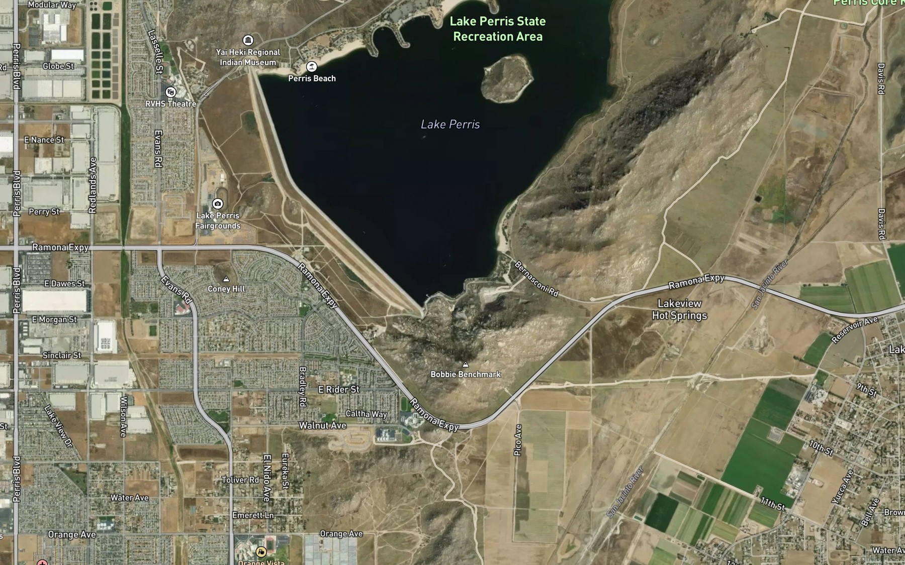 Satellite map of the Big Rock Bay