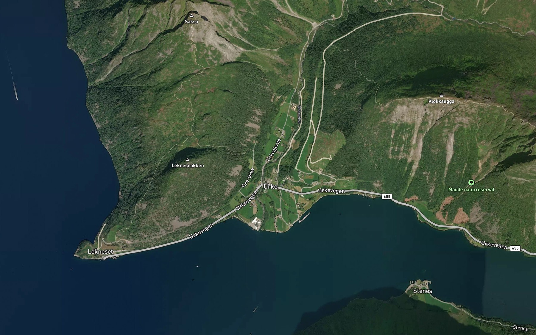 Satellite map of the Kvitlane