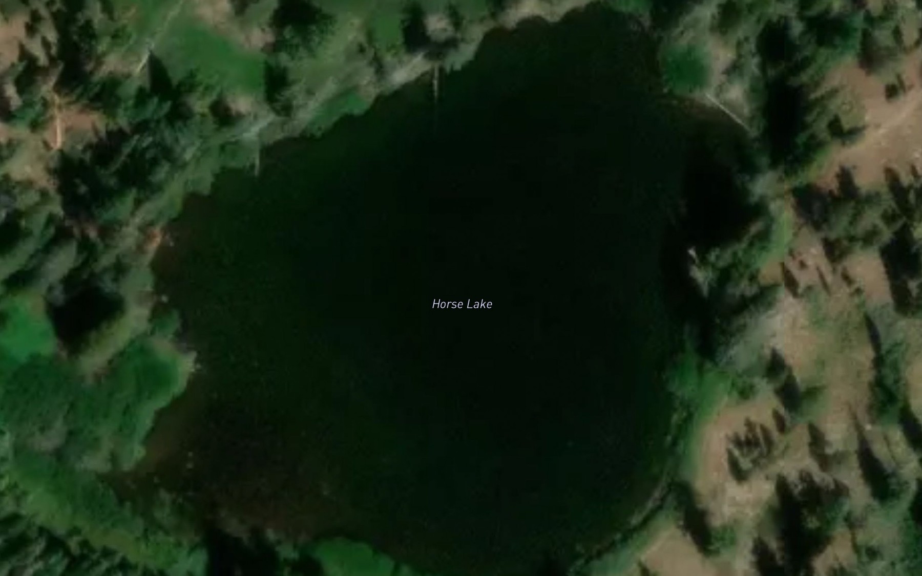 Satellite map of the Horse Lake