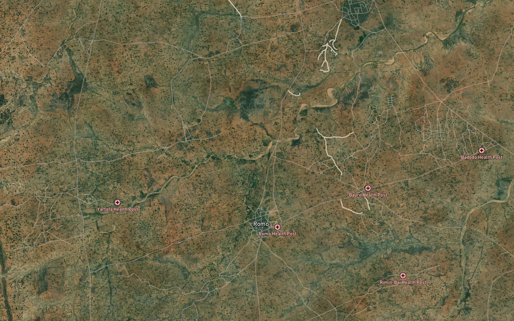Satellite map of the River Gajemi