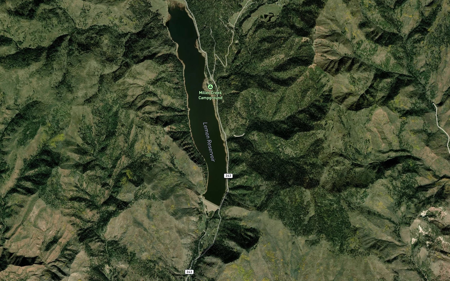 Satellite map of the Pound Creek