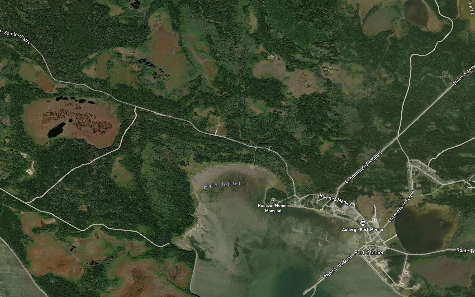 Satellite map of the Baie Jolliet