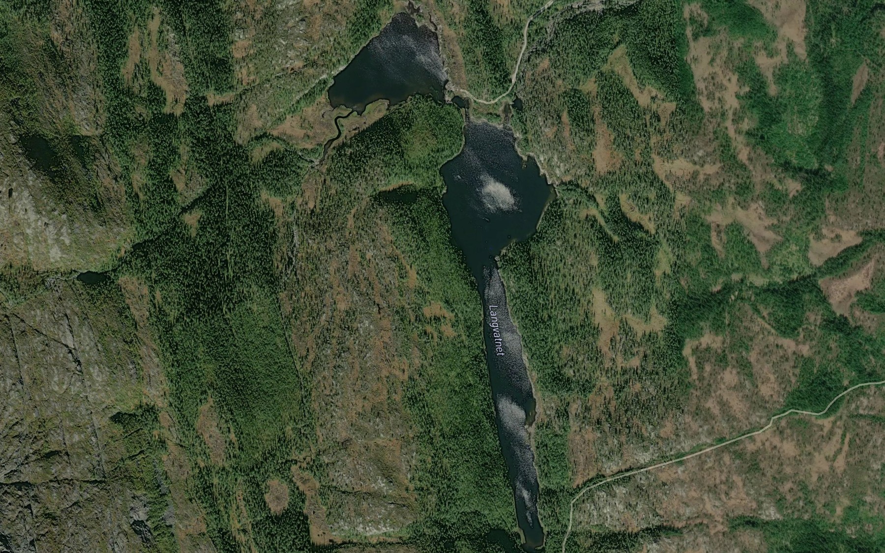 Satellite map of the Lillevatnet