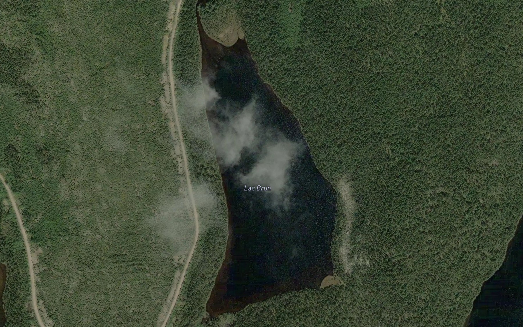 Satellite map of the Lac Brun