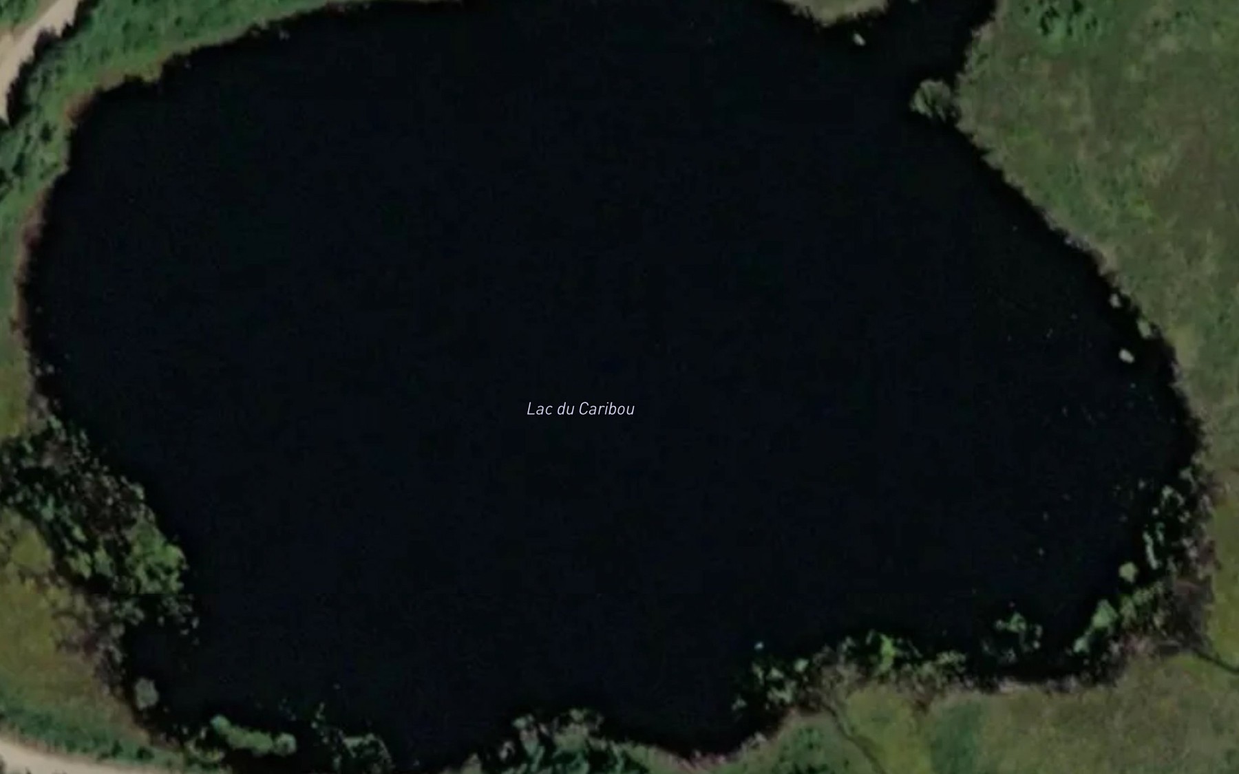 Satellite map of the Lac du Caribou