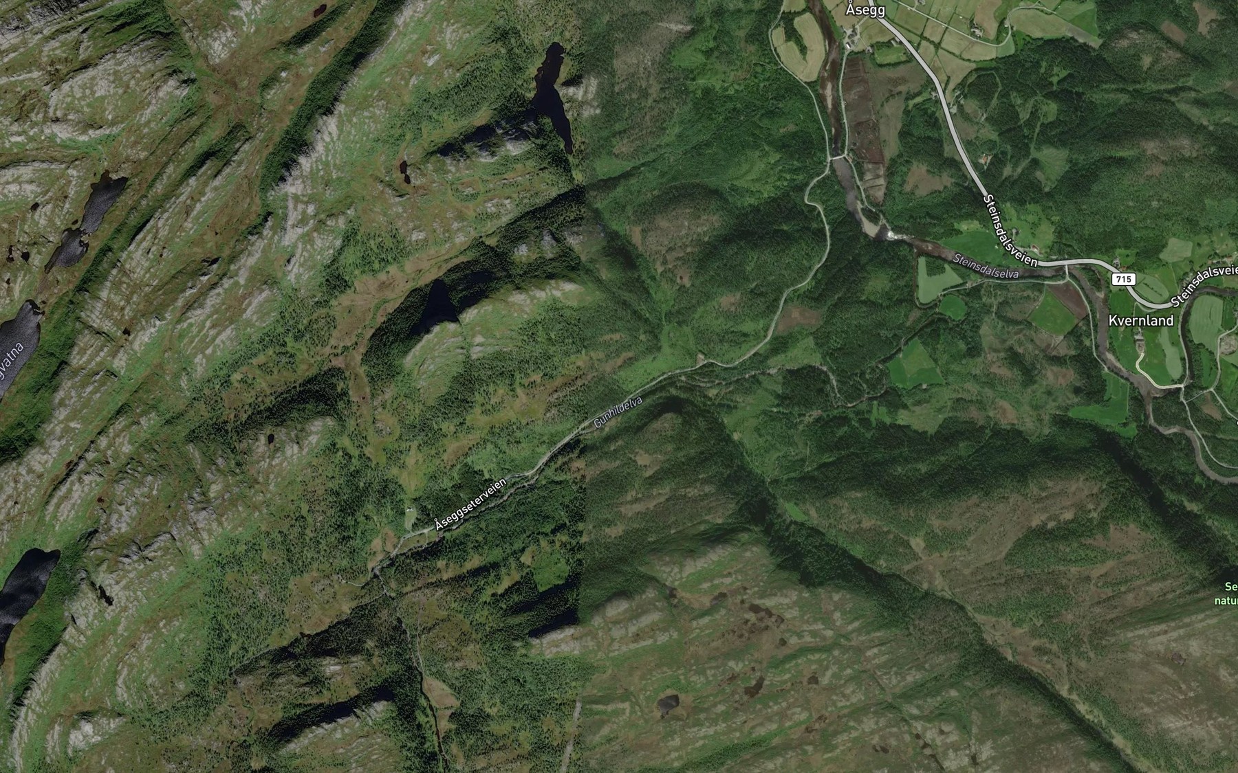Satellite map of the Urdbekken