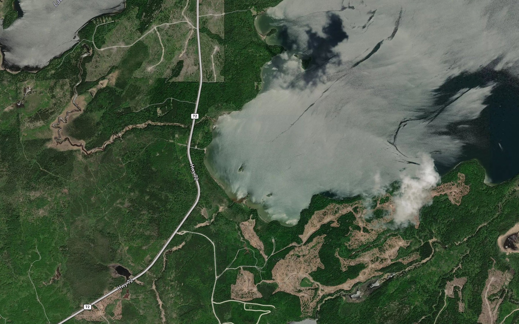 Satellite map of the Jackfish Bay